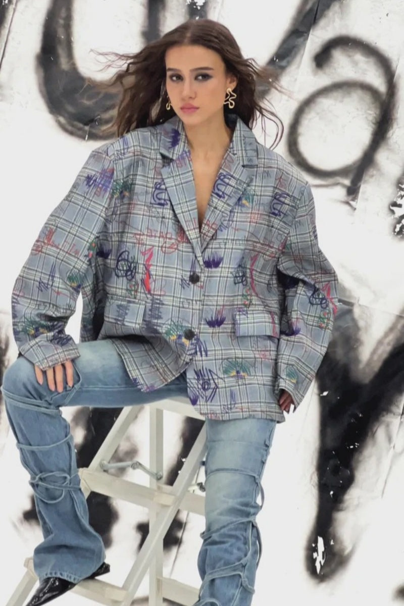 Graffiti Low-Cut Blazer