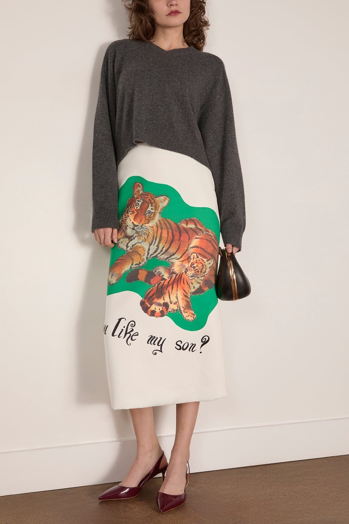 Nederdel med tigerprint i retrostil