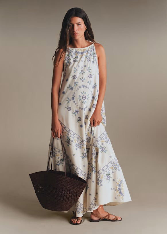 Belle Maxikleid mit Farbverlauf und Falten