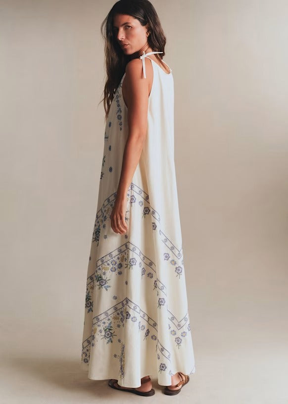 Belle Maxikleid mit Farbverlauf und Falten