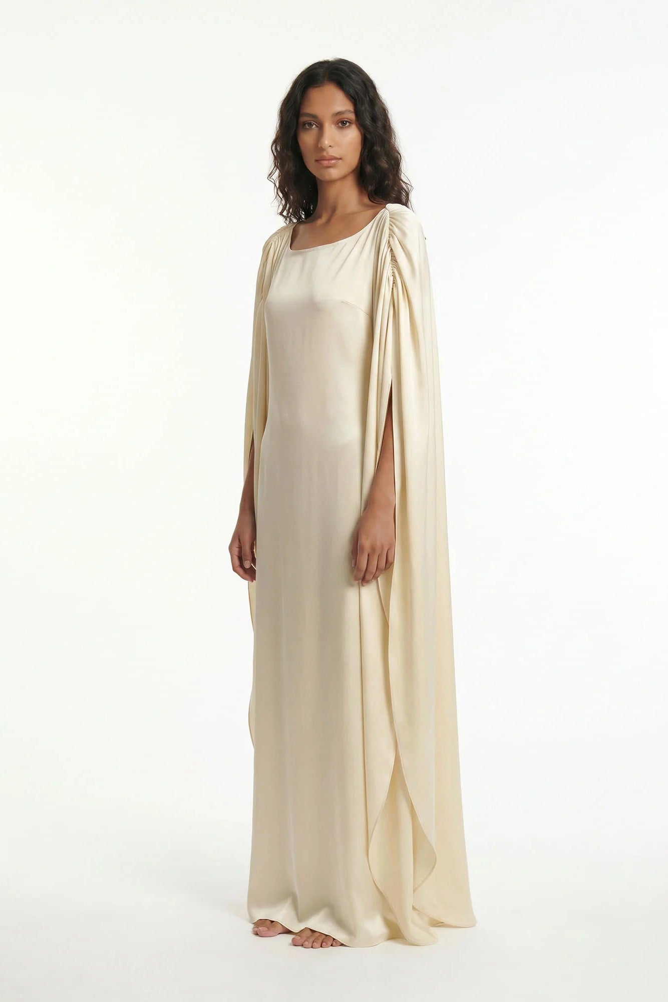 Maxi šaty White Cape Flow