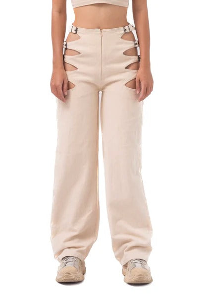 Set di pantaloni larghi a gamba larga floreali folk senza maniche