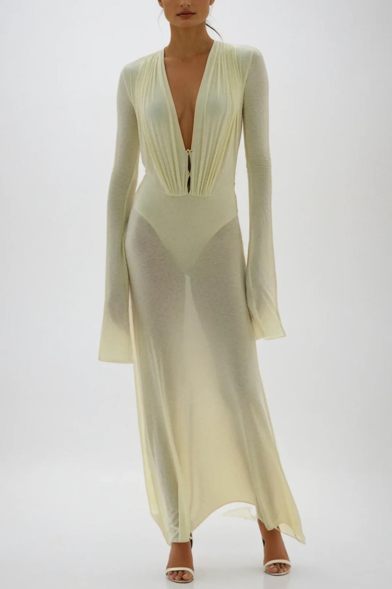 High Waist Slim Maxi Dress