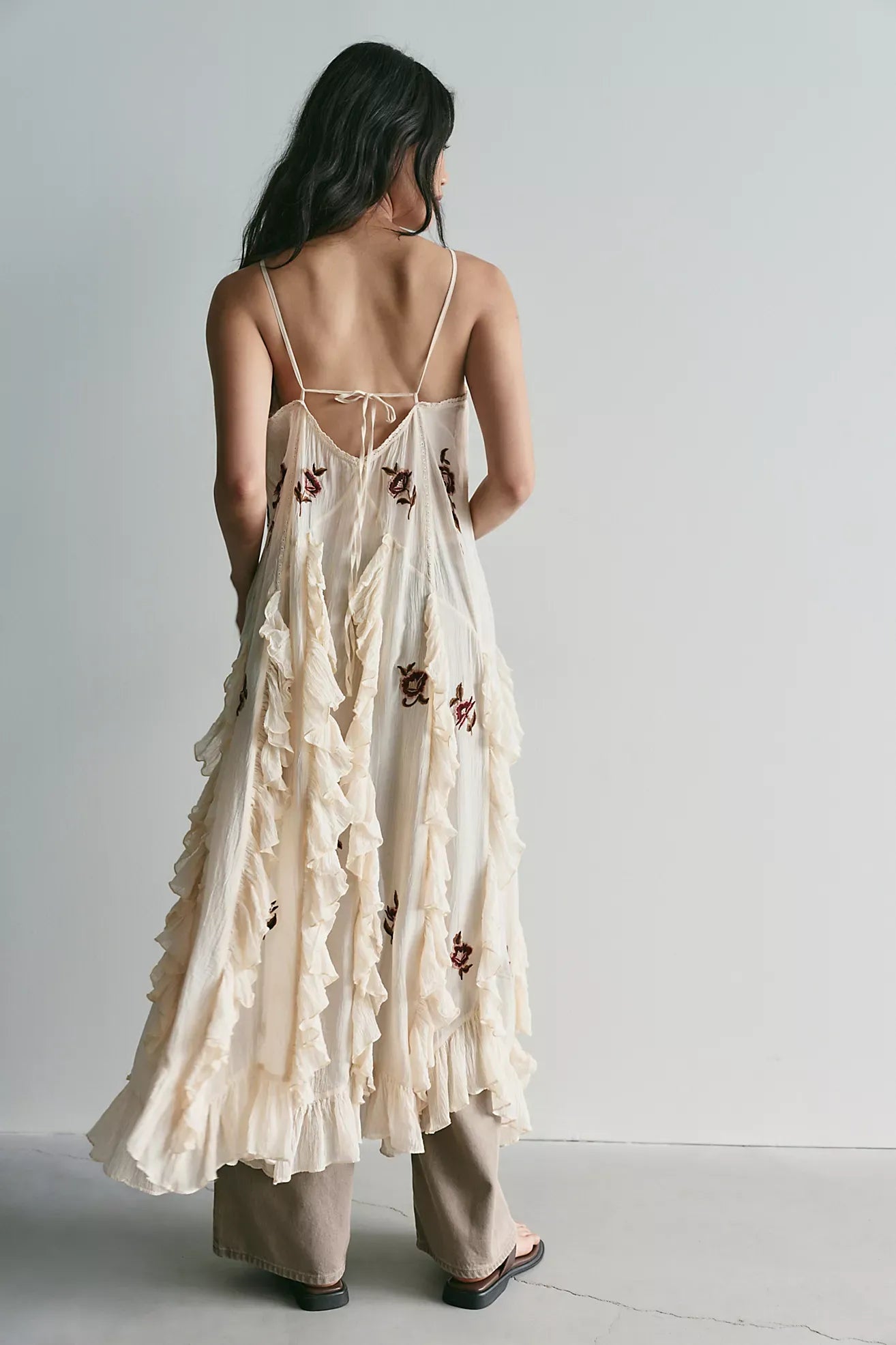 Top maxi com folhos
