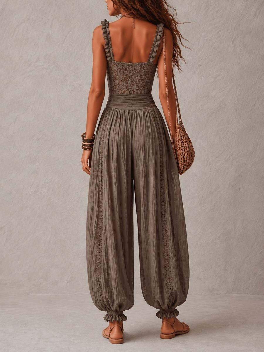 Wäisst fléissend Cape-Maxi-Kleed