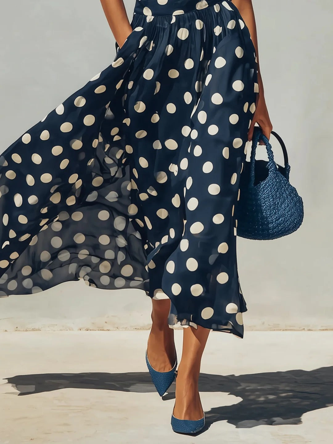 Belle Maxikleid mit Farbverlauf und Falten