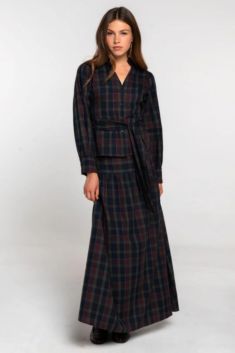 Classic Plaid Skirt Set