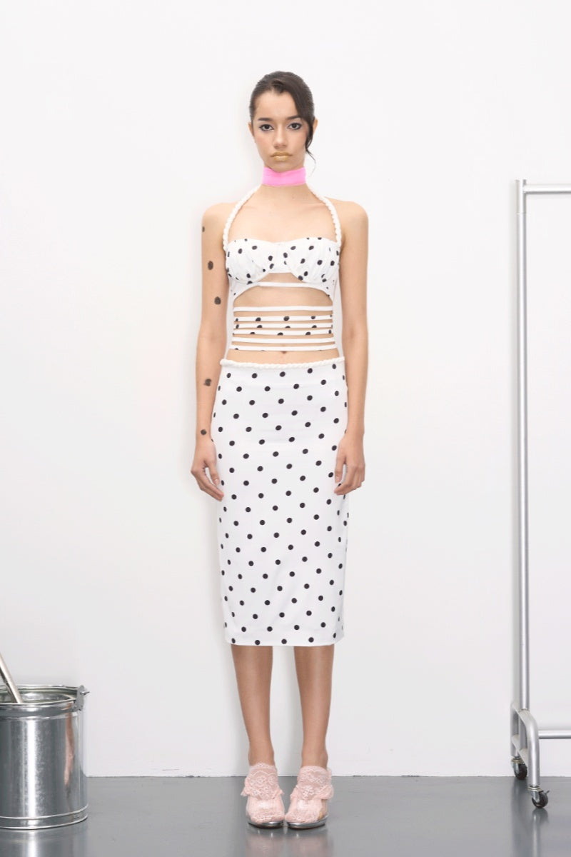 Polka Dot Twist Detail Matching Set