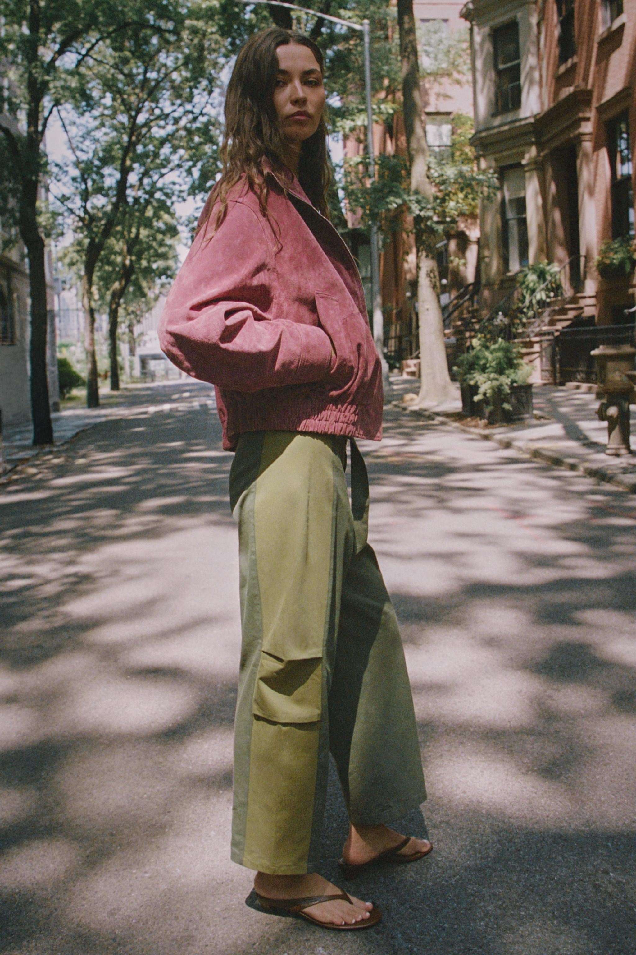 Vintage Stand‑Collar Zip‑Up Oversized Jacket