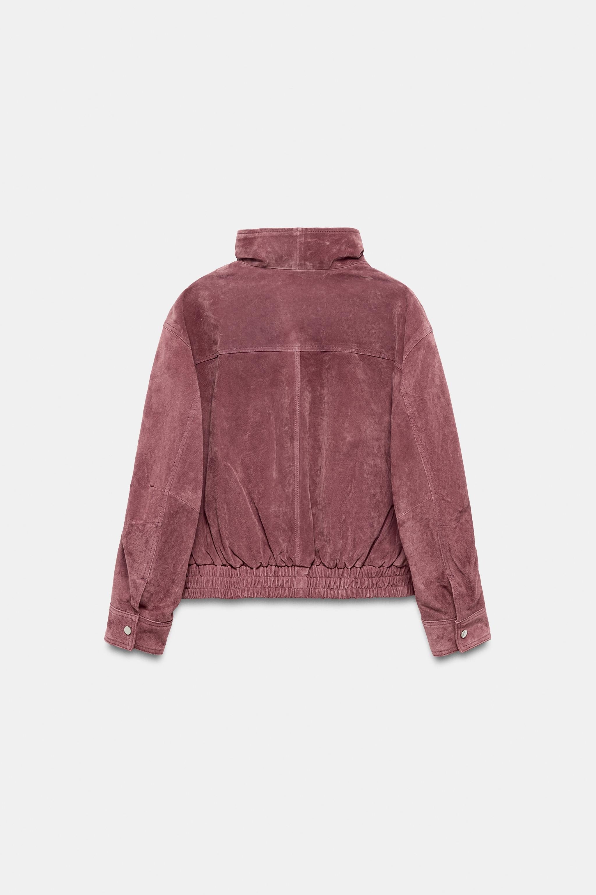 Vintage Stand‑Collar Zip‑Up Oversized Jacket