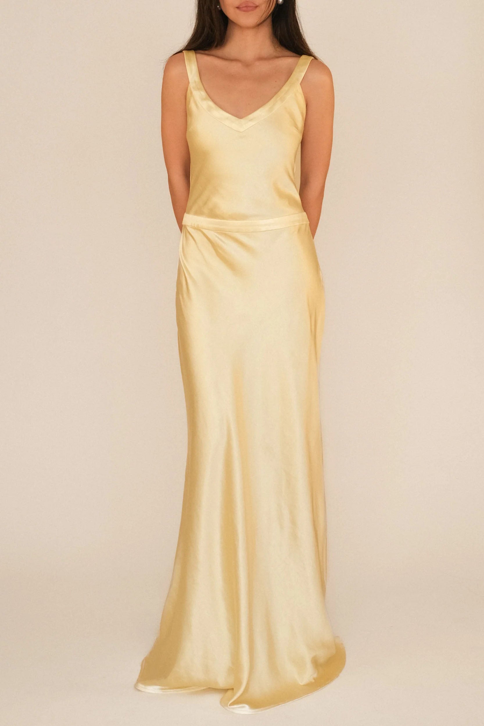 Luxe Minimalist Slip Formal Maxi Dress