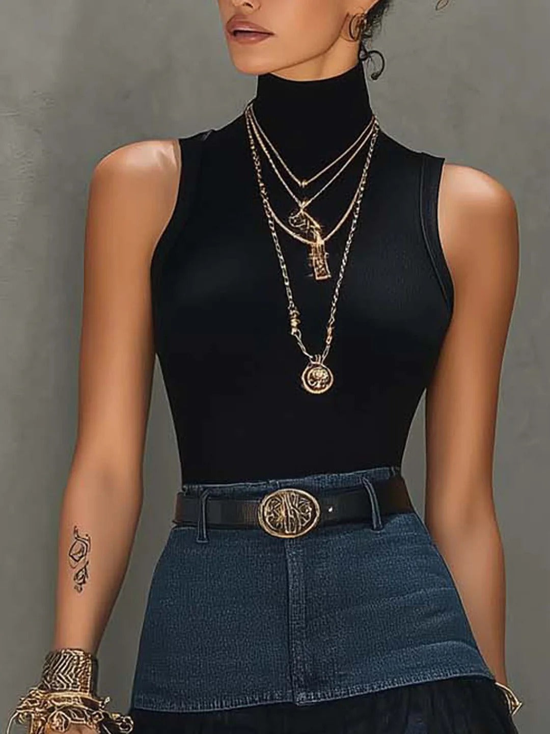 Vestido largo plisado con degradado Belle