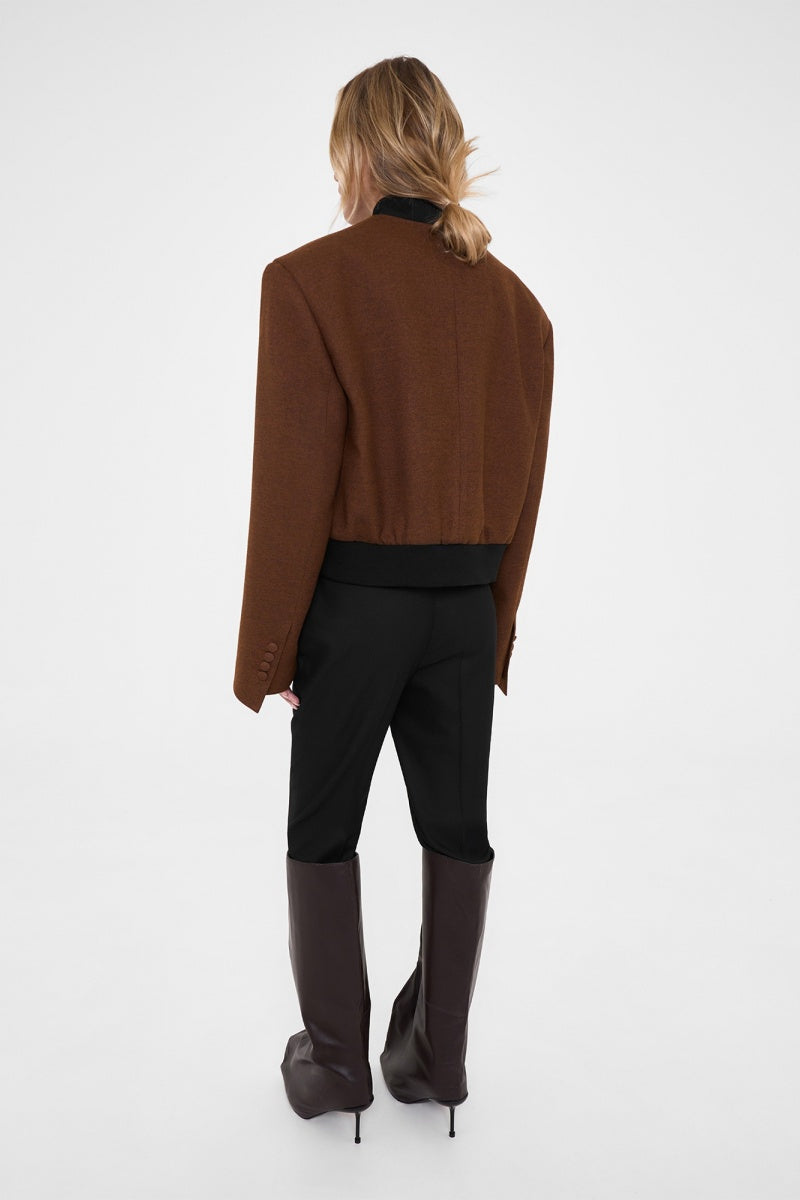 Contrast Collar Bomber Jacket