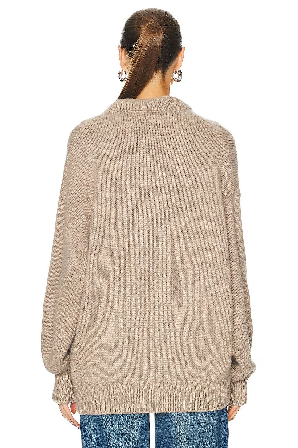 Olivefaarweg Zip‑Up Rullkrag‑Pulloveren
