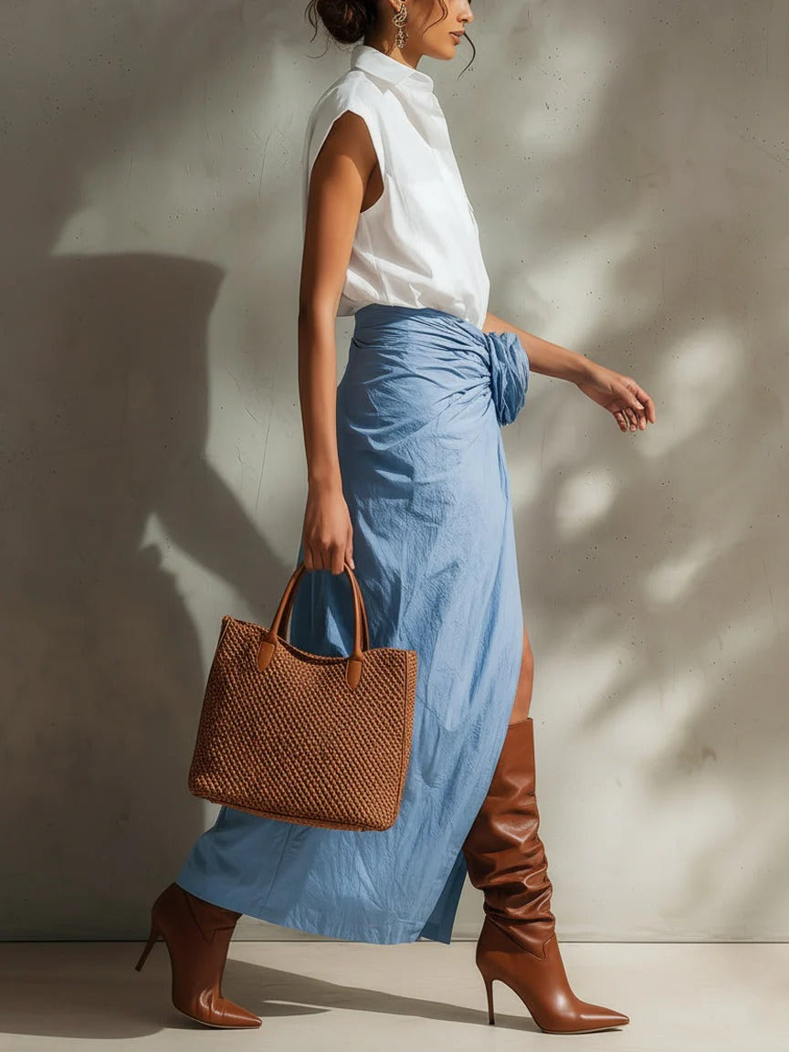Rochie maxi albă Cape Flow