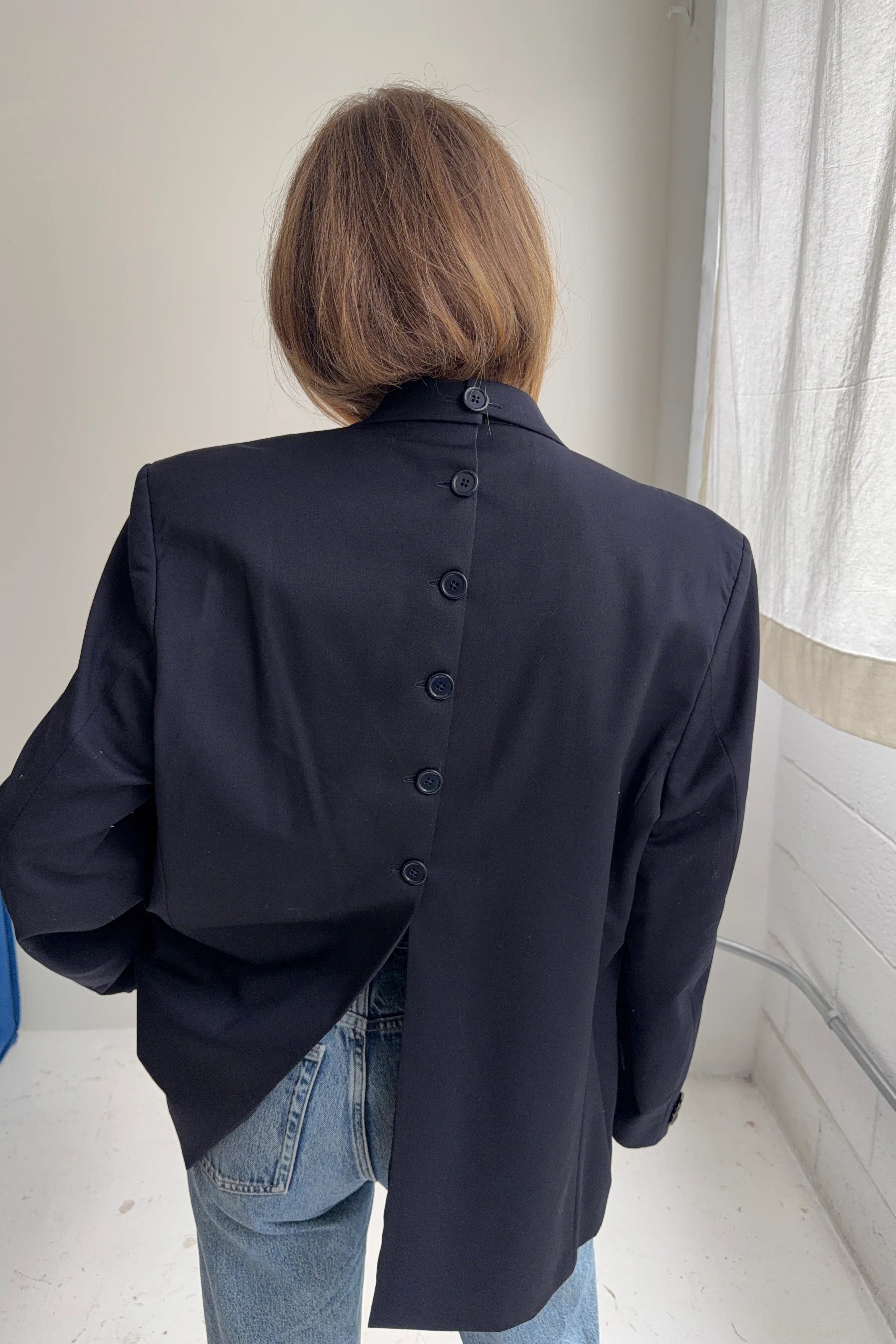 Bordo püsküllü kalp blazer ceket
