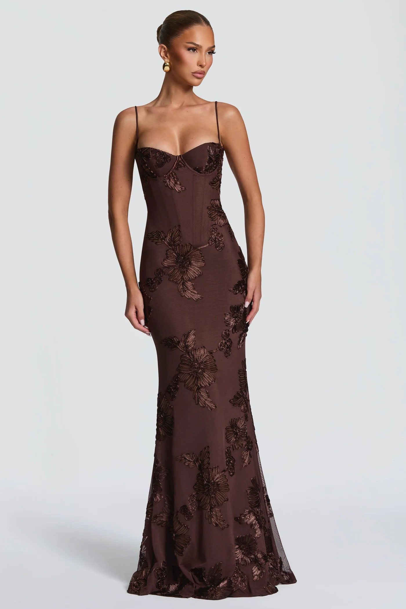 Robe longue fluide dos nu en ligne A