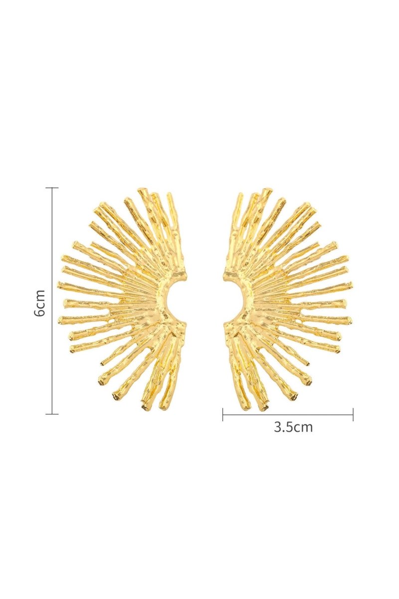 Orecchini semicircolari con settori metallici