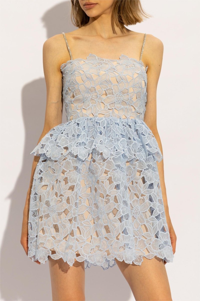 dresses - Ophelia Lace Tiered Cami Mini Dress - SD00707313259 - Blue - S - Sunfere