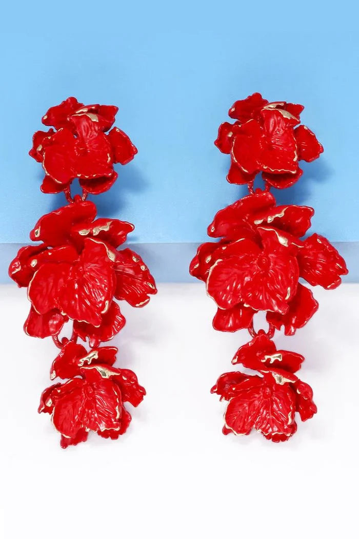 Boucles d'oreilles fleurs en vernis Phyllis