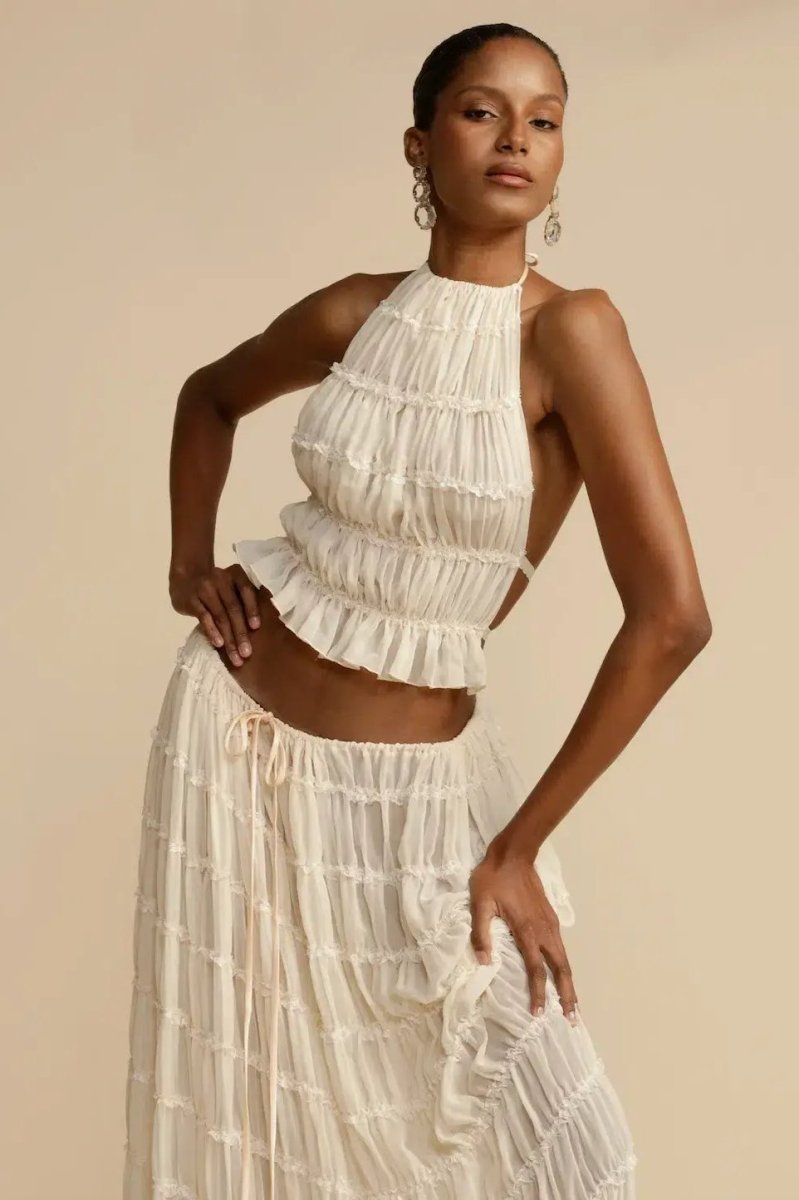 Rosalie Backless Pleated Set-Sunfere