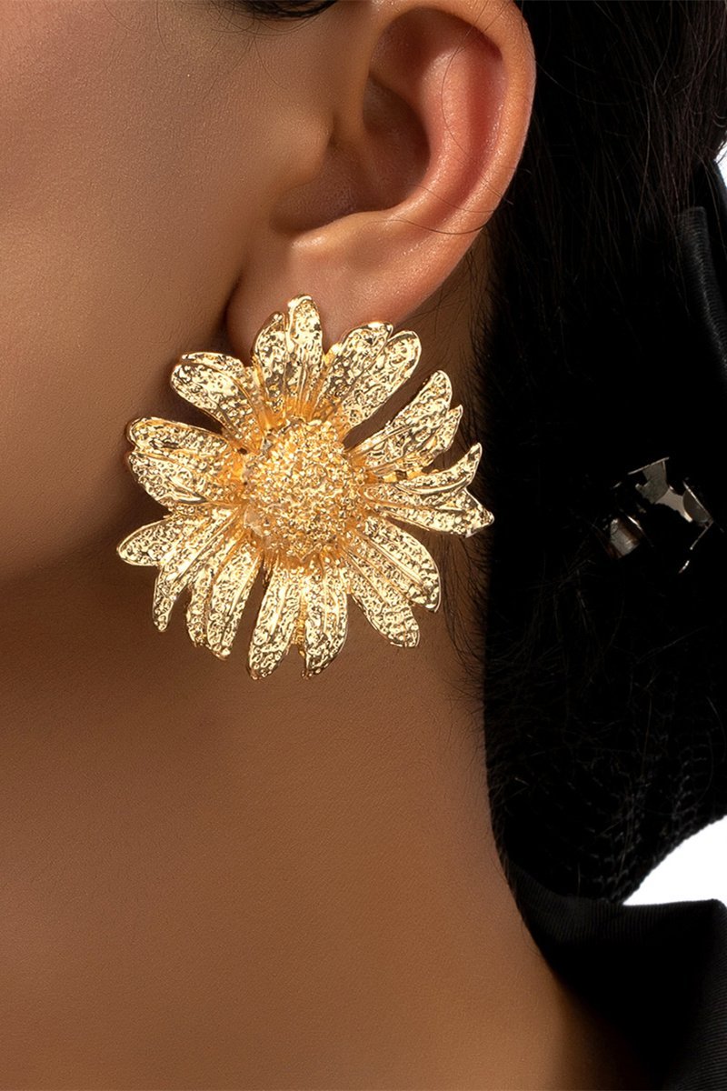 Vintage Sunflower Drop Earrings-Sunfere